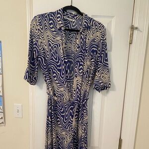 Zara long shirt dress with belt.